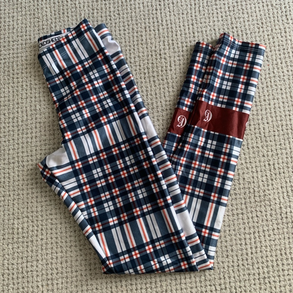 Goldsheep Plaid Leggings - Blue, Red, White